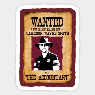 State of Origin - QUEENSLAND - Wanted Poster- CAMERON SMITH Sticker